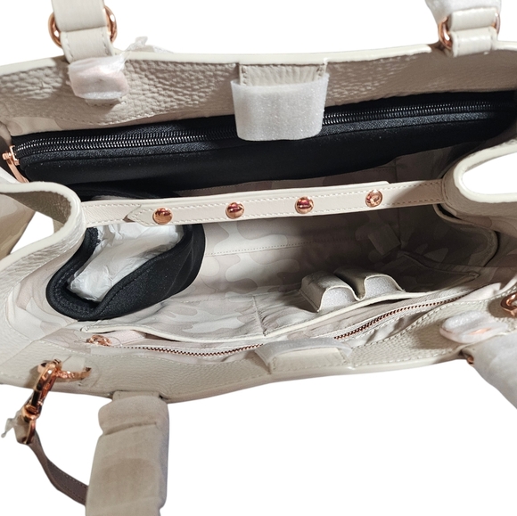 NEW Dagne Dover Small Allyn Leather Tote Bone - Picture 3 of 8